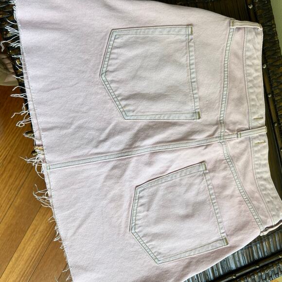 Abercrombie & Fitch Pink Wash Mini Jean Skirt Women's Size 10 Y2K 90s Preppy - Picture 9 of 9